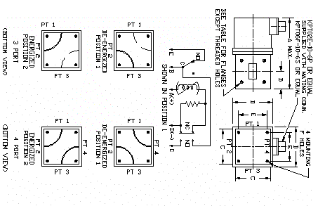 Removal of power or a power failure to the drive circuit returns the switch to position #1 (de-energized).